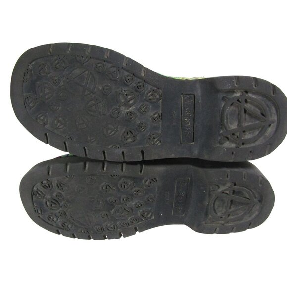 T.U.K. TUK ANARCHIC 9 Paint Swirl Combat Lug Boots PUNK Street Wear Avant Garde - Picture 6 of 12
